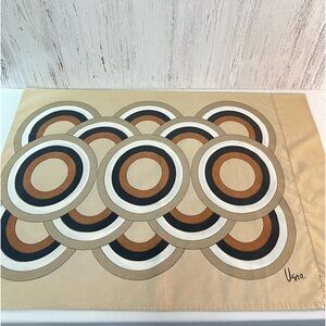 Vintage Vera Neumann pillow case brown retro mid century bedding